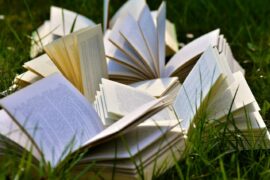Βιβλία σε γρασίδι Photo by Pixabay